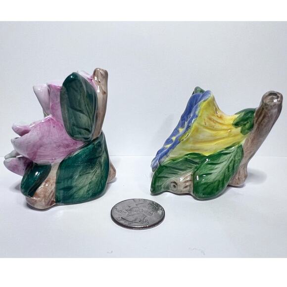 Portmeirion Botanic Garden Butterflies Salt & Pepper Shakers - Vintage Porcelain - Picture 7 of 9